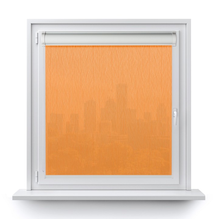 Roleta w kasecie PCV Gładka Przyciemniająca Bambus bez prowadnic Pomarańczowa 327
