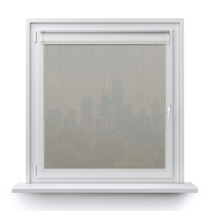 Roleta w kasecie PCV Gładka Przyciemniająca Bambus bez prowadnic Szara 328