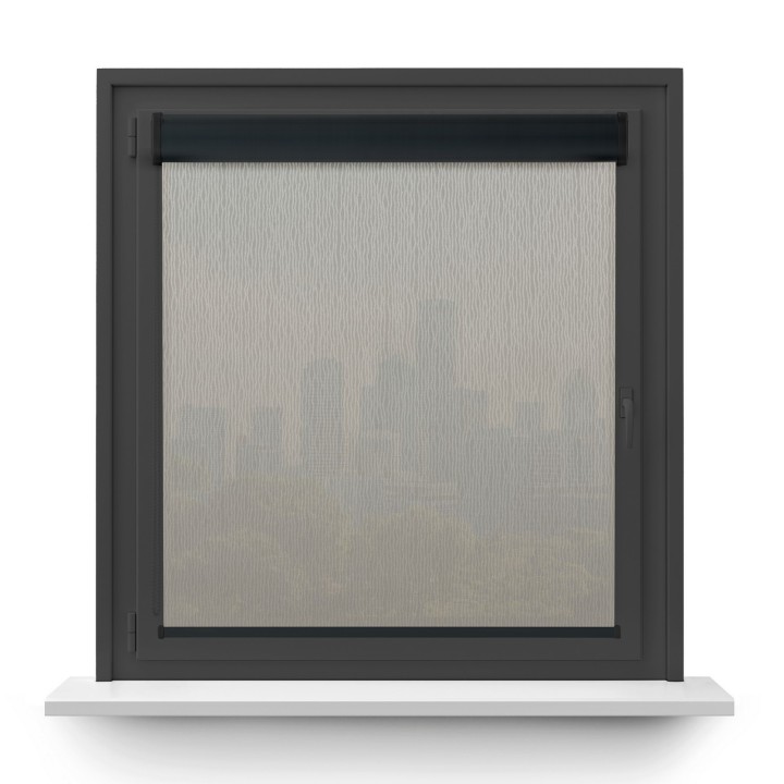 Roleta w kasecie PCV Gładka Przyciemniająca Bambus bez prowadnic Szara 328