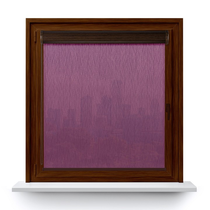 Roleta w kasecie PCV Gładka Przyciemniająca Bambus bez prowadnic Fioletowa 330