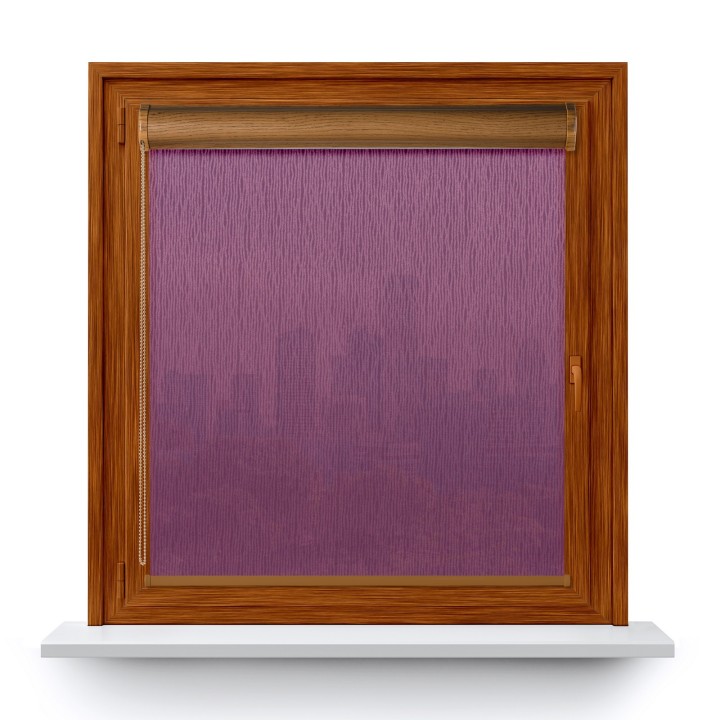 Roleta w kasecie PCV Gładka Przyciemniająca Bambus bez prowadnic Fioletowa 330