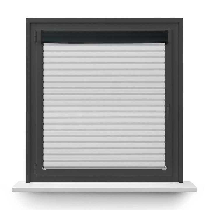 Roleta w kasecie PCV Dzień Noc Przyciemniająca Modern bez prowadnic Biała 1801