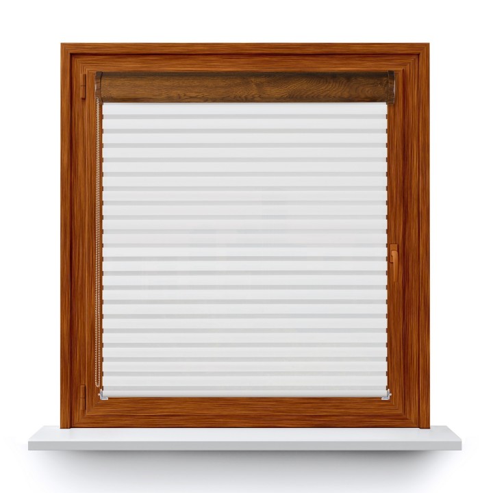 Roleta w kasecie PCV Dzień Noc Przyciemniająca Modern bez prowadnic Biała 1801