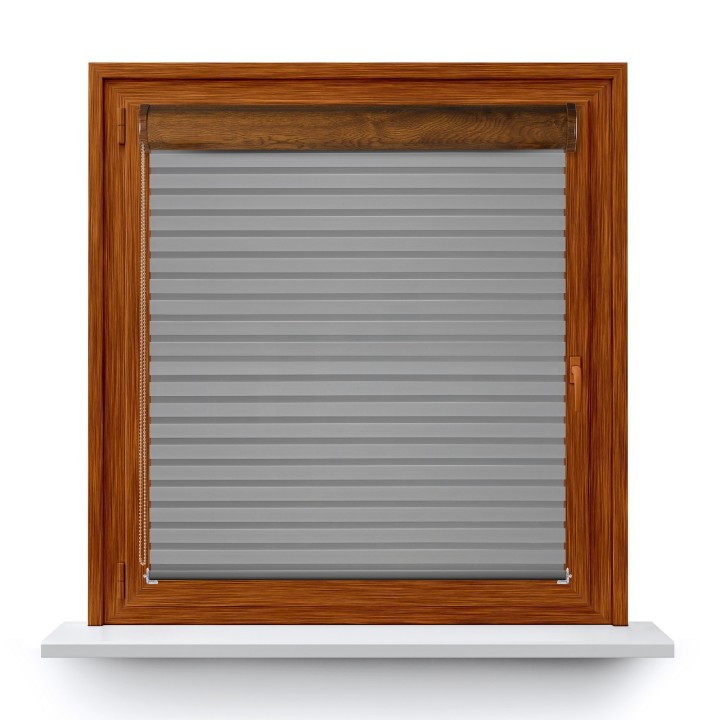 Roleta w kasecie PCV Dzień Noc Przyciemniająca Modern bez prowadnic Szara 1804