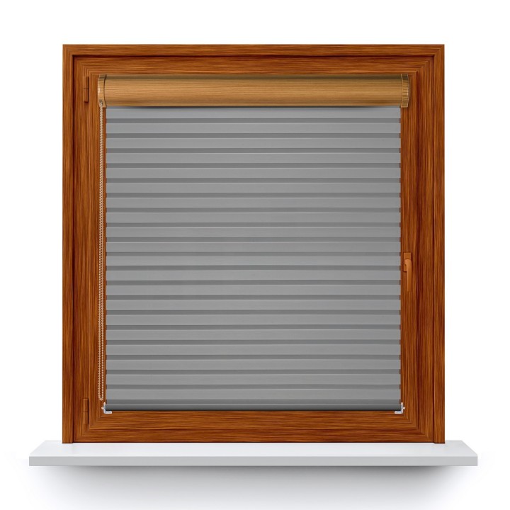 Roleta w kasecie PCV Dzień Noc Przyciemniająca Modern bez prowadnic Szara 1804