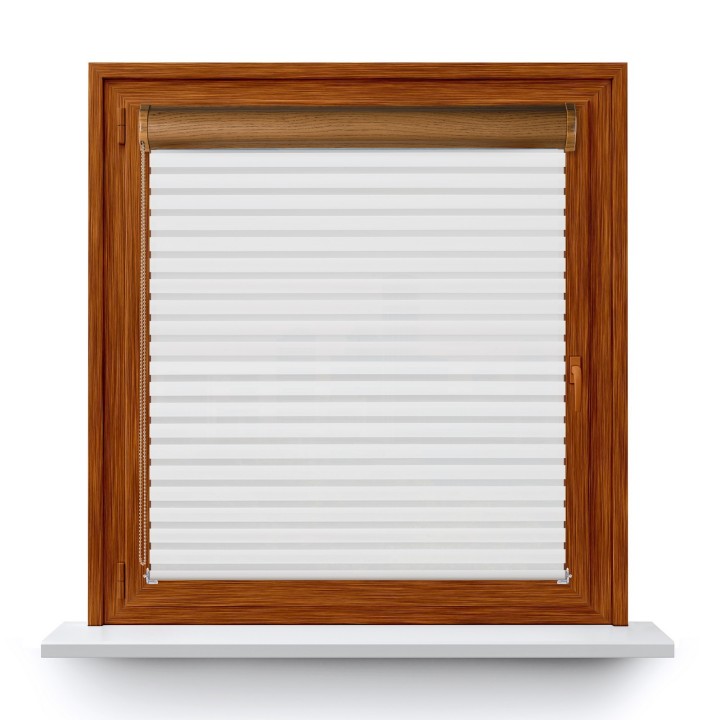 Roleta w kasecie PCV Dzień Noc Przyciemniająca Modern bez prowadnic Biała 1801