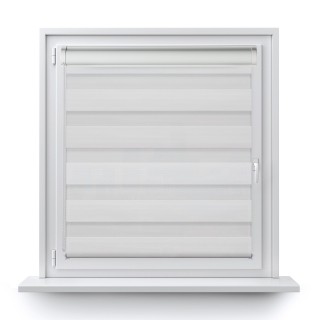 Roleta w kasecie PCV Dzień Noc Przyciemniająca Essential bez prowadnic Biała 1701