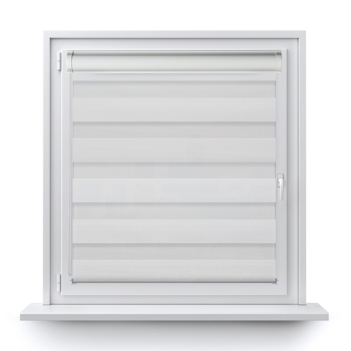 Roleta w kasecie PCV Dzień Noc Przyciemniająca Essential bez prowadnic Biała 1701