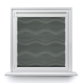 Roleta w kasecie PCV Dzień Noc Przyciemniająca Fala bez prowadnic Szara 03
