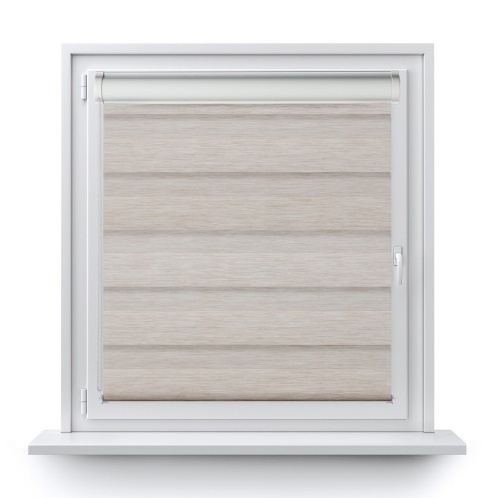 Roleta w kasecie PCV Dzień Noc Przyciemniająca Forest bez prowadnic Beżowa 9208