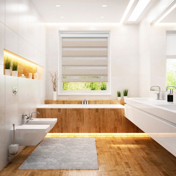 Roleta w kasecie PCV Dzień Noc Przyciemniająca Forest bez prowadnic Ciemnobrązowa 9209