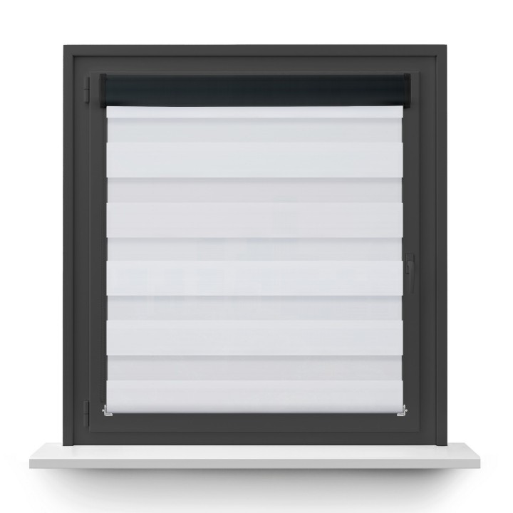 Roleta w kasecie PCV Dzień Noc Przyciemniająca Forest bez prowadnic Biała 9201