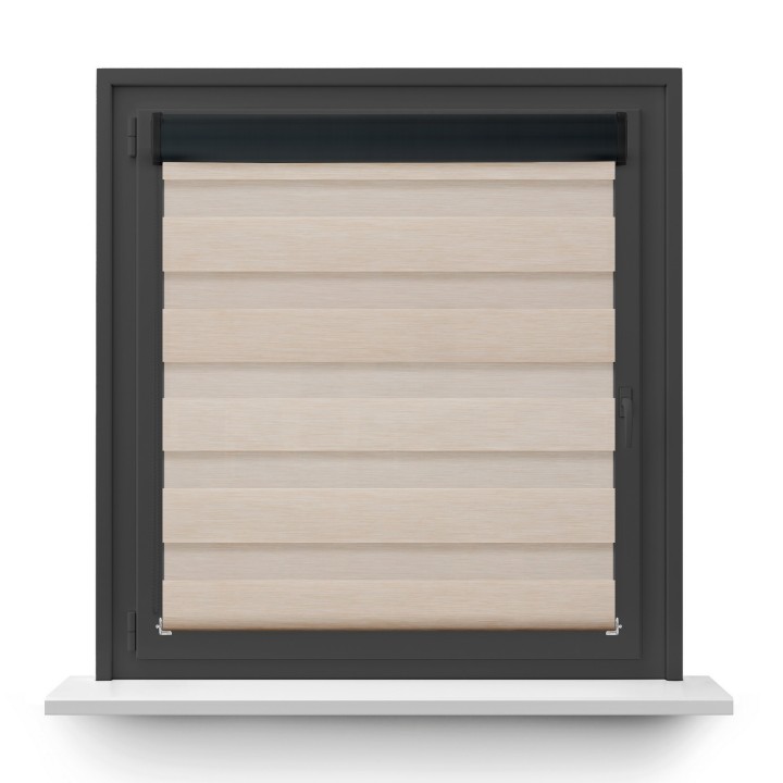 Roleta w kasecie PCV Dzień Noc Przyciemniająca Forest bez prowadnic Ciemnobrązowa 9209