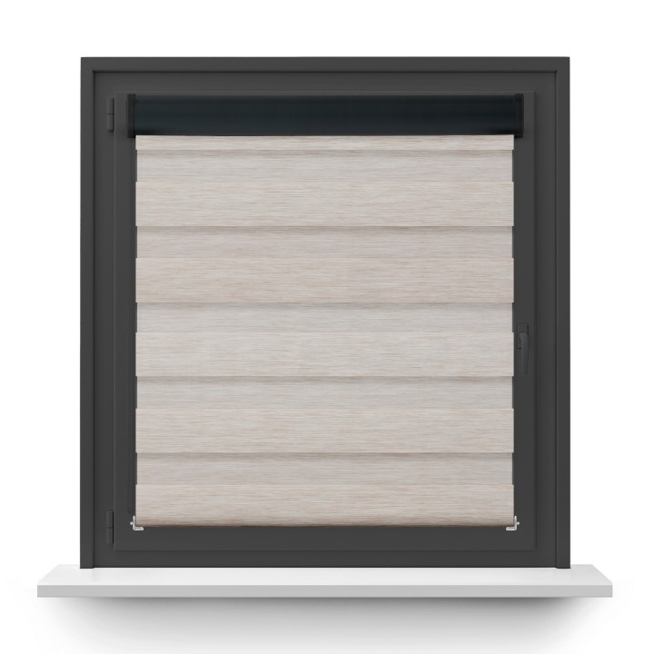 Roleta w kasecie PCV Dzień Noc Przyciemniająca Forest bez prowadnic Beżowa 9208