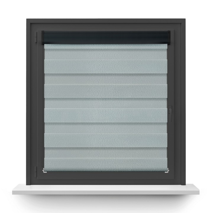 Roleta w kasecie PCV Dzień Noc Przyciemniająca Glossy Elegance bez prowadnic Ciemnoszara 15988