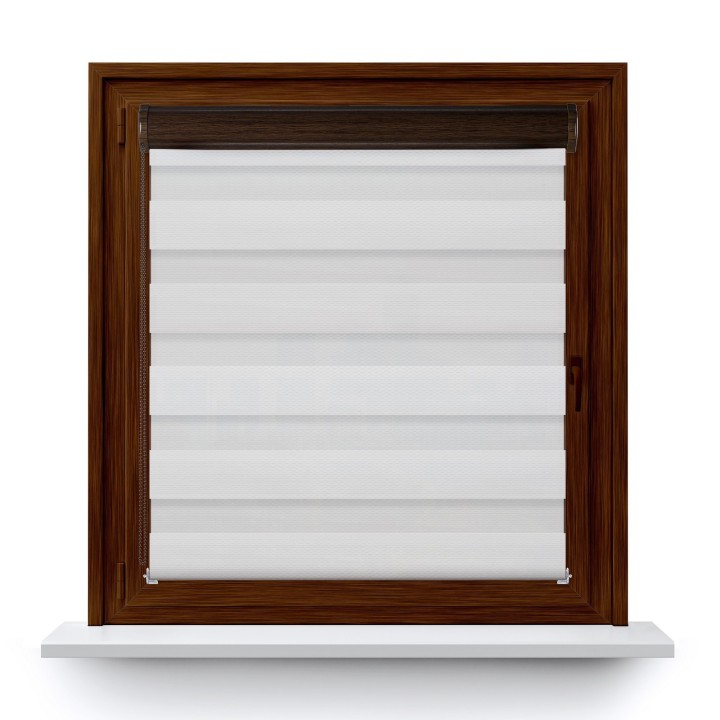 Roleta w kasecie PCV Dzień Noc Przyciemniająca Essential bez prowadnic Biała 1701