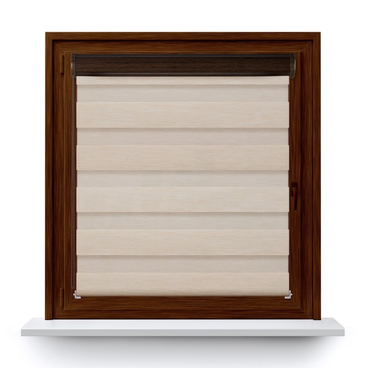 Roleta w kasecie PCV Dzień Noc Przyciemniająca Forest bez prowadnic Ciemnobrązowa 9209