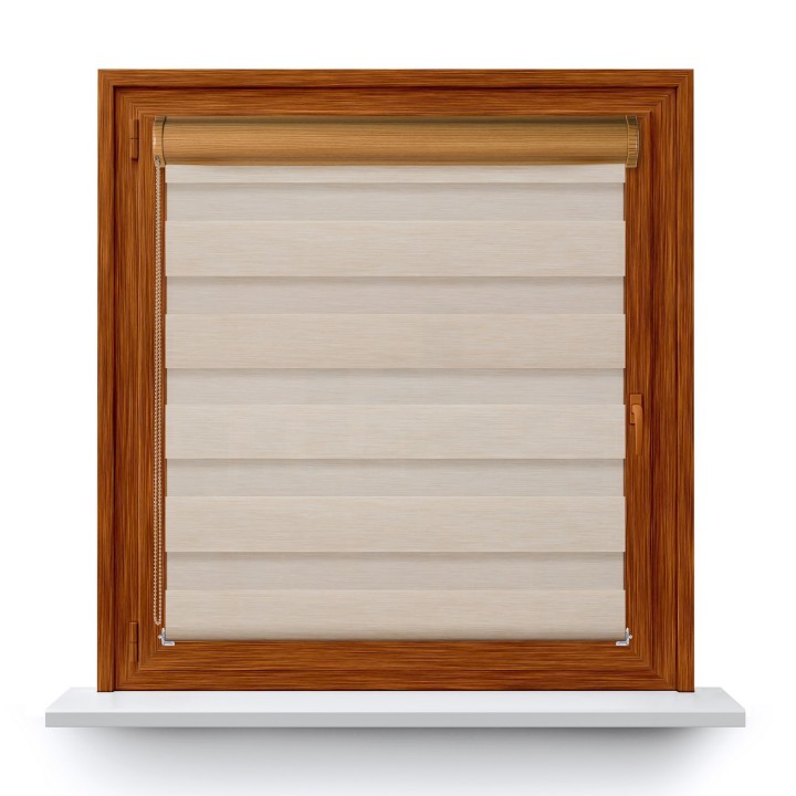 Roleta w kasecie PCV Dzień Noc Przyciemniająca Forest bez prowadnic Ciemnobrązowa 9209