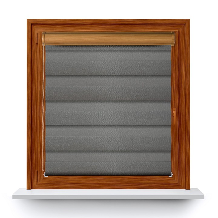 Roleta w kasecie PCV Dzień Noc Przyciemniająca Glossy Elegance bez prowadnic Miedziana 15398