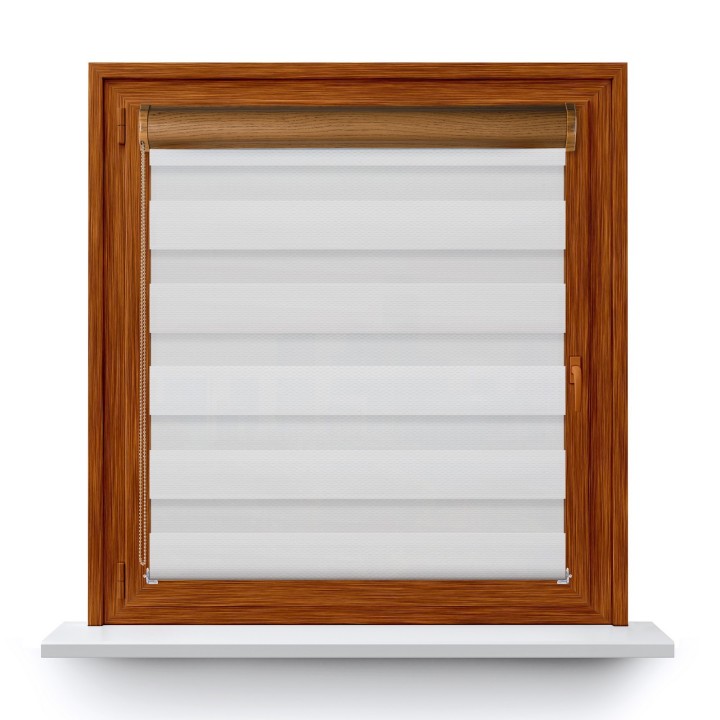 Roleta w kasecie PCV Dzień Noc Przyciemniająca Essential bez prowadnic Biała 1701