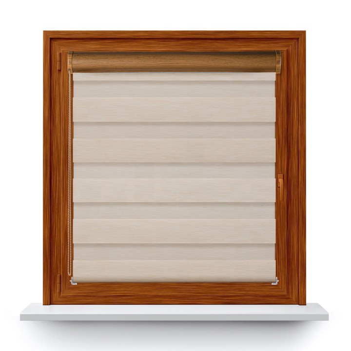 Roleta w kasecie PCV Dzień Noc Przyciemniająca Forest bez prowadnic Ciemnobrązowa 9209