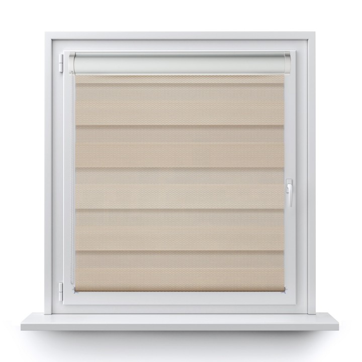 Roleta w kasecie PCV Dzień Noc Przyciemniająca Essential bez prowadnic Beżowa 1703