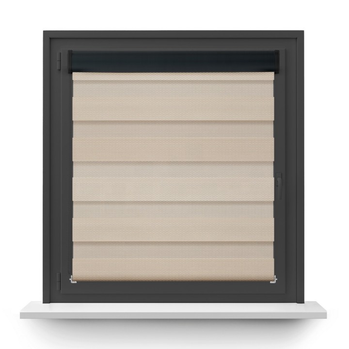 Roleta w kasecie PCV Dzień Noc Przyciemniająca Essential bez prowadnic Beżowa 1703