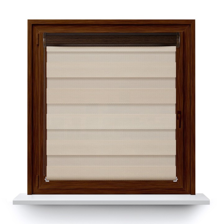 Roleta w kasecie PCV Dzień Noc Przyciemniająca Essential bez prowadnic Beżowa 1703