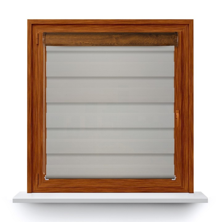 Roleta w kasecie PCV Dzień Noc Przyciemniająca Chic bez prowadnic Szara 6010