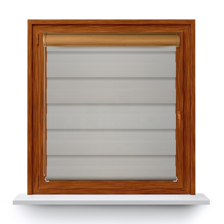 Roleta w kasecie PCV Dzień Noc Przyciemniająca Chic bez prowadnic Szara 6010