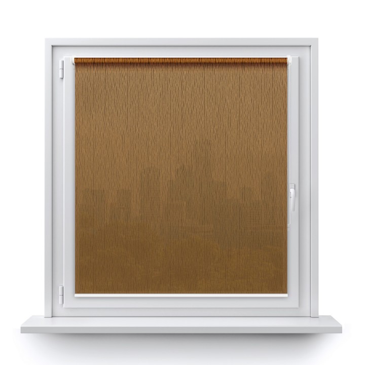 Roleta Mini Gładka Przyciemniająca Bambus Brązowa 323