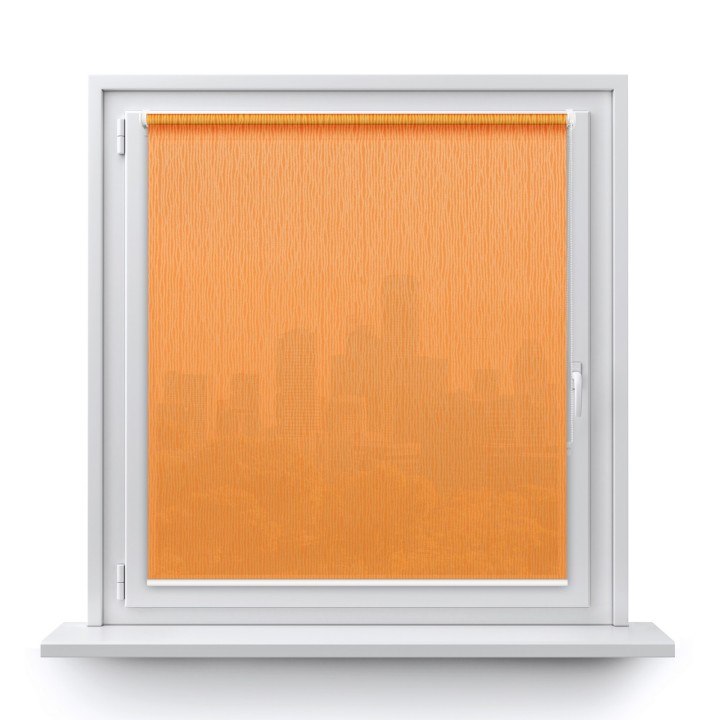 Roleta Mini Gładka Przyciemniająca Bambus Pomarańczowa 327