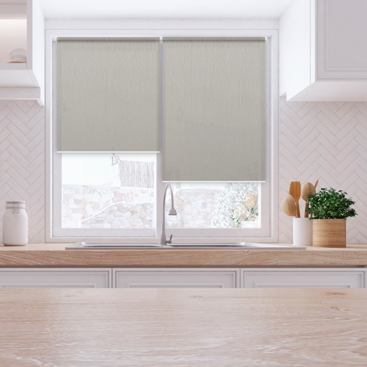 Roleta Mini Gładka Przyciemniająca Bambus Szara 328