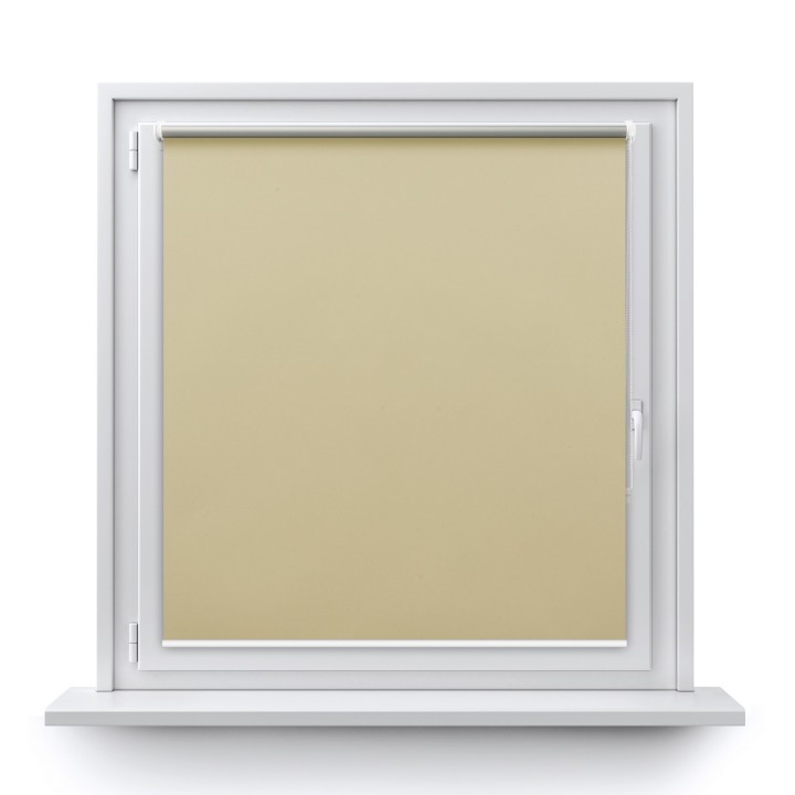 Roleta Mini Gładka Zaciemniająca Termo Zaciemniająca Kremowa 56