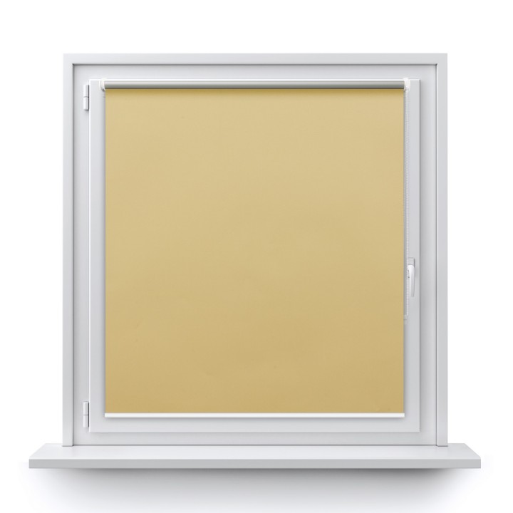 Roleta Mini Gładka Zaciemniająca Termo Zaciemniająca Żółta 057