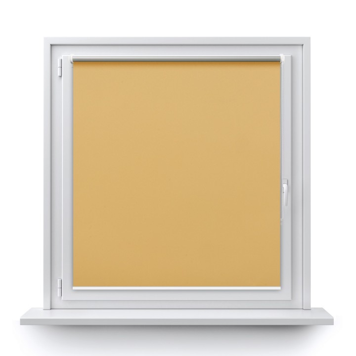 Roleta Mini Gładka Zaciemniająca Termo Zaciemniająca Jasnopomarańczowa 58