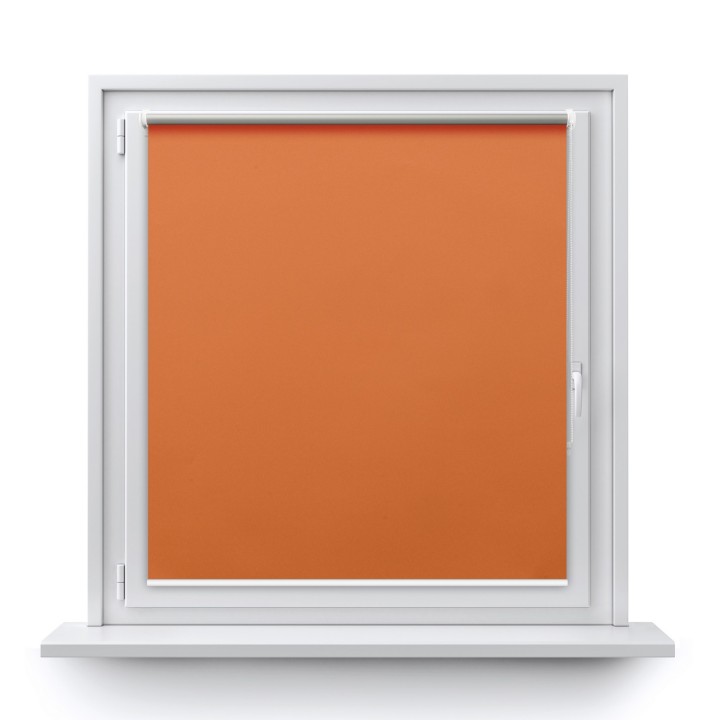 Roleta Mini Gładka Zaciemniająca Termo Zaciemniająca Pomarańczowa 60