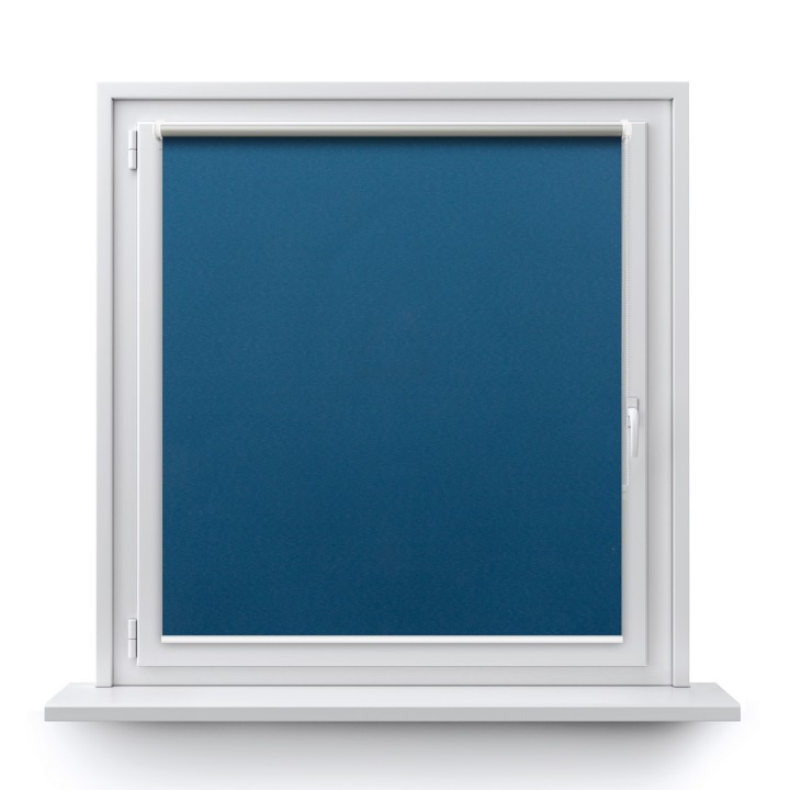 Roleta Mini Gładka Zaciemniająca Termo Zaciemniająca Niebieska 304