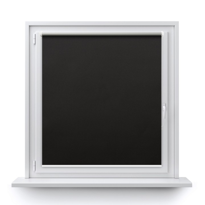 Roleta Mini Gładka Zaciemniająca Termo Zaciemniająca Czarna 305