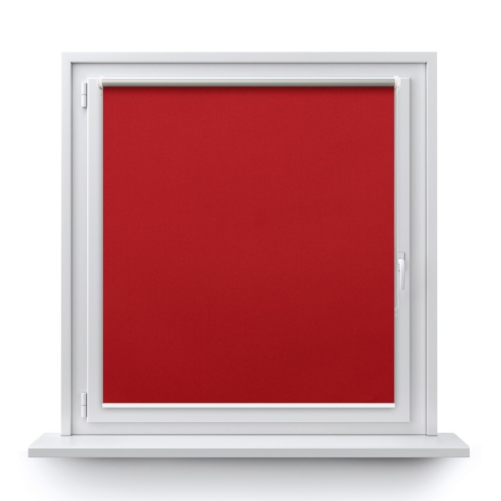 Roleta Mini Gładka Zaciemniająca Termo Zaciemniająca Czerwona 306