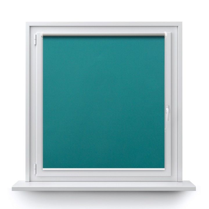 Roleta Mini Gładka Zaciemniająca Termo Zaciemniająca Turkusowa 303