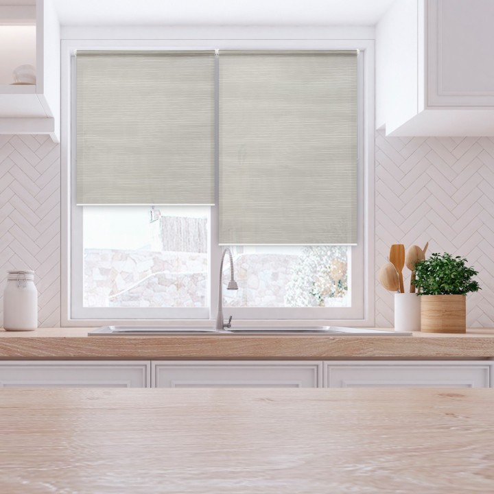 Roleta Mini Gładka Przyciemniająca Borneo Szara 103