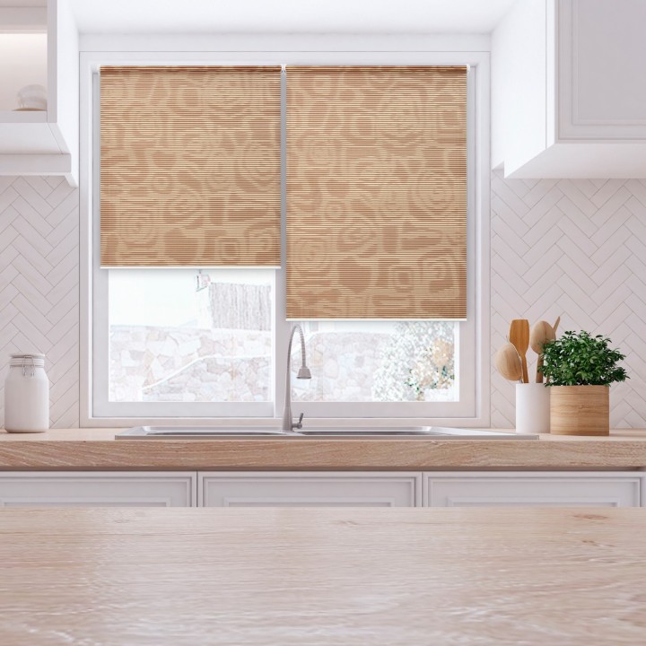 Roleta Mini Gładka Przyciemniająca Borneo Brązowa 104