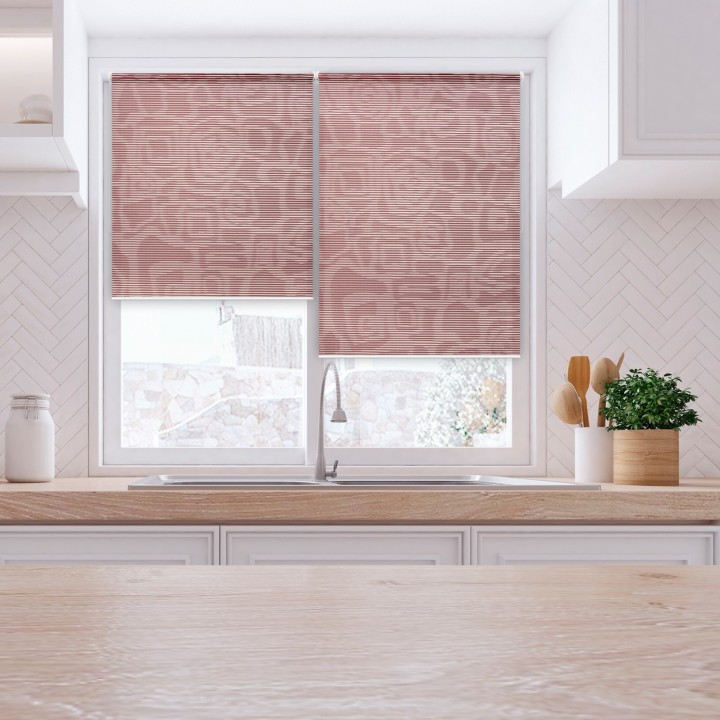 Roleta Mini Gładka Przyciemniająca Borneo Bordowa 106