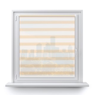 Roleta Mini Gładka Przyciemniająca Ex Paski Beżowa 74