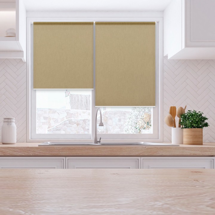 Roleta Mini Gładka Przyciemniająca Eden Ciemnobeżowa 131