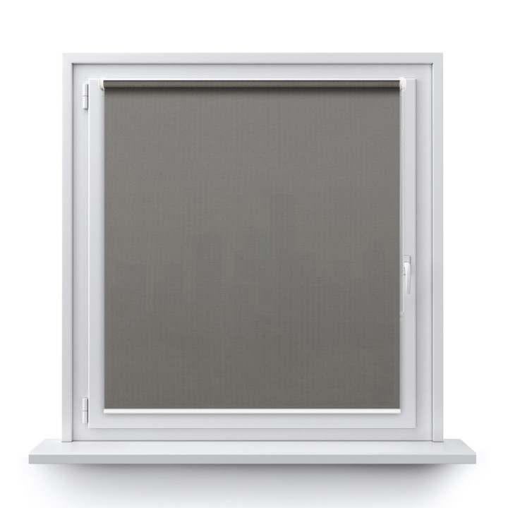 Roleta Mini Gładka Przyciemniająca Madryt Szara 852