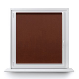 Roleta Mini Gładka Przyciemniająca Madryt Brązowa 856