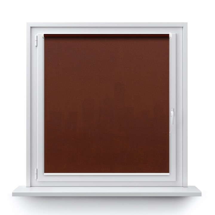 Roleta Mini Gładka Przyciemniająca Madryt Brązowa 856