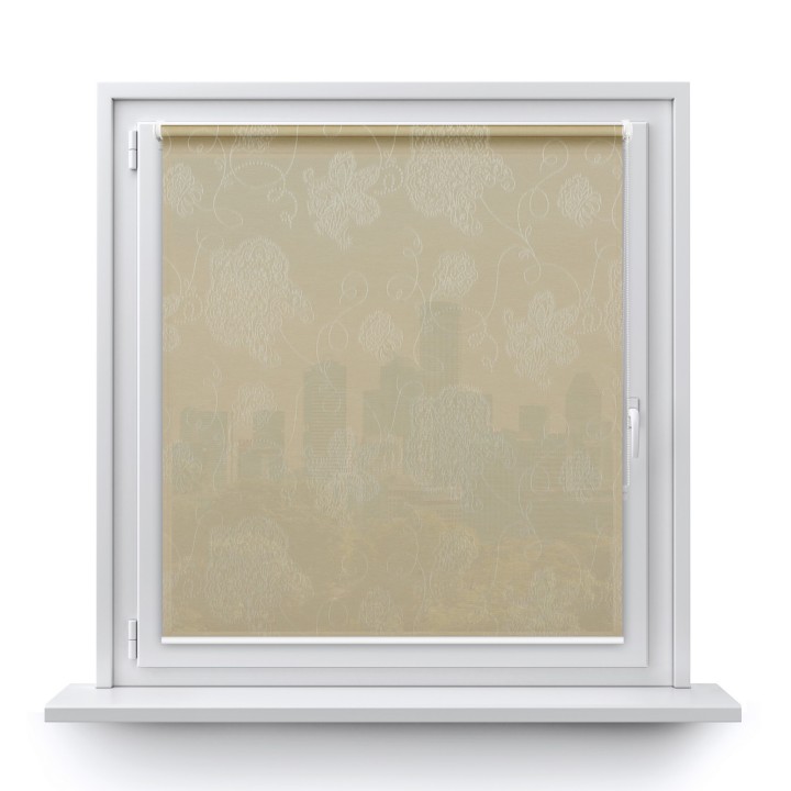 Roleta Mini Gładka Przyciemniająca Magnolia Jasnobeżowa 404